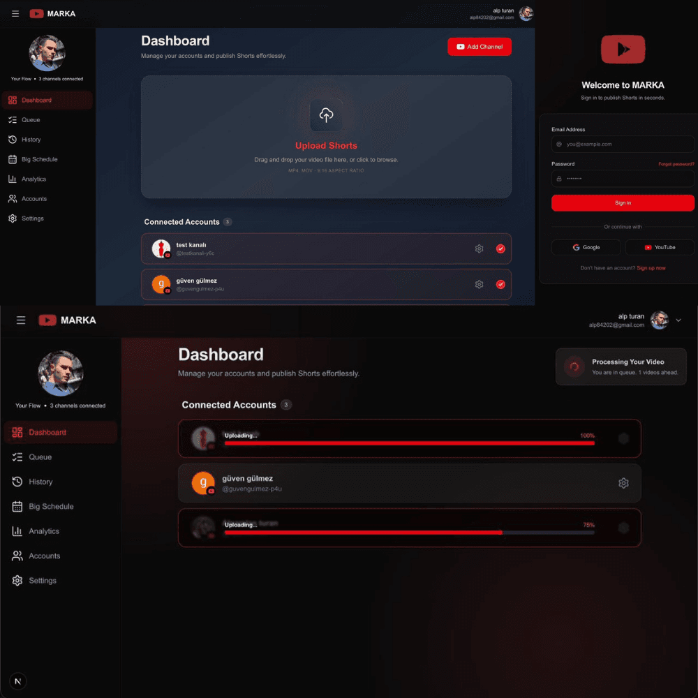 YouTube Otomasyon & Planlama SaaS